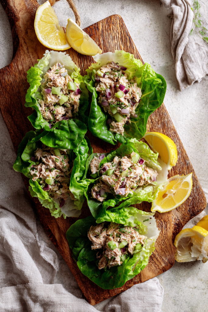 Tuna Lettuce Wraps-platter