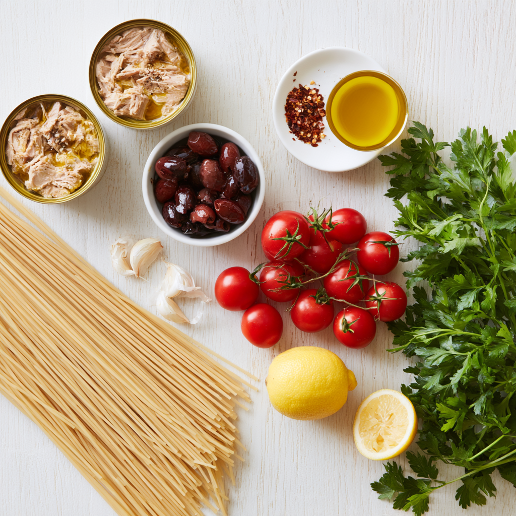 Tuna Pasta (Pasta al Tonno)-ingredients