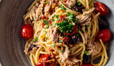 Tuna Pasta (Pasta al Tonno)-plated