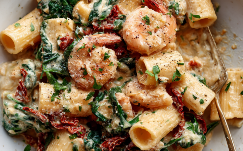 Tuscan Shrimp Pasta Recipe