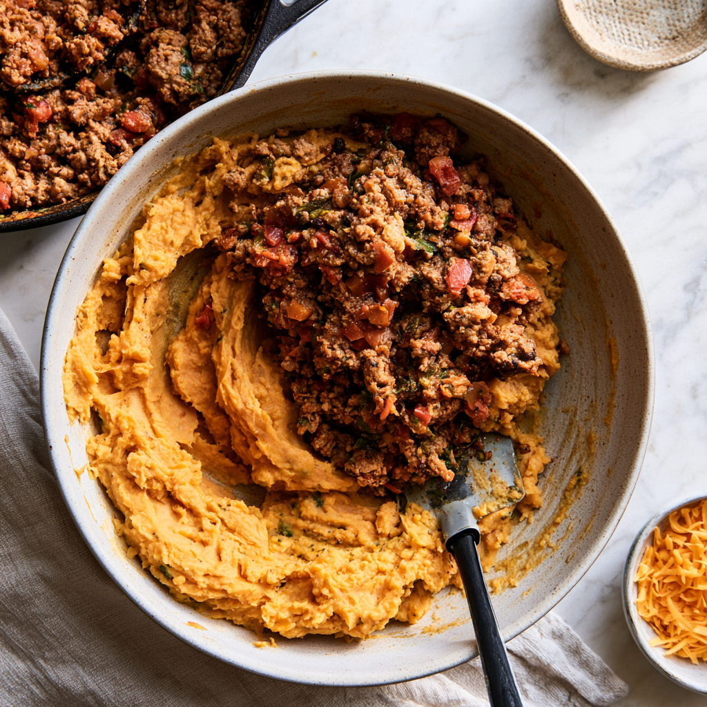 Twice Baked Stuffed Sweet Potatoes-filling