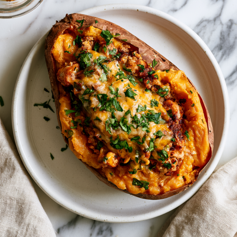 Twice Baked Stuffed Sweet Potatoes