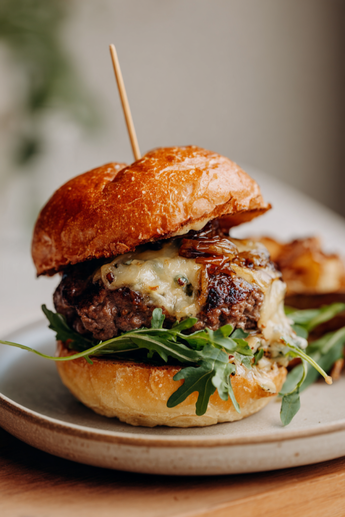 Ultimate Steakhouse Beef Burgers-plated