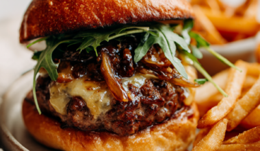 Ultimate Steakhouse Beef Burgers-with fries
