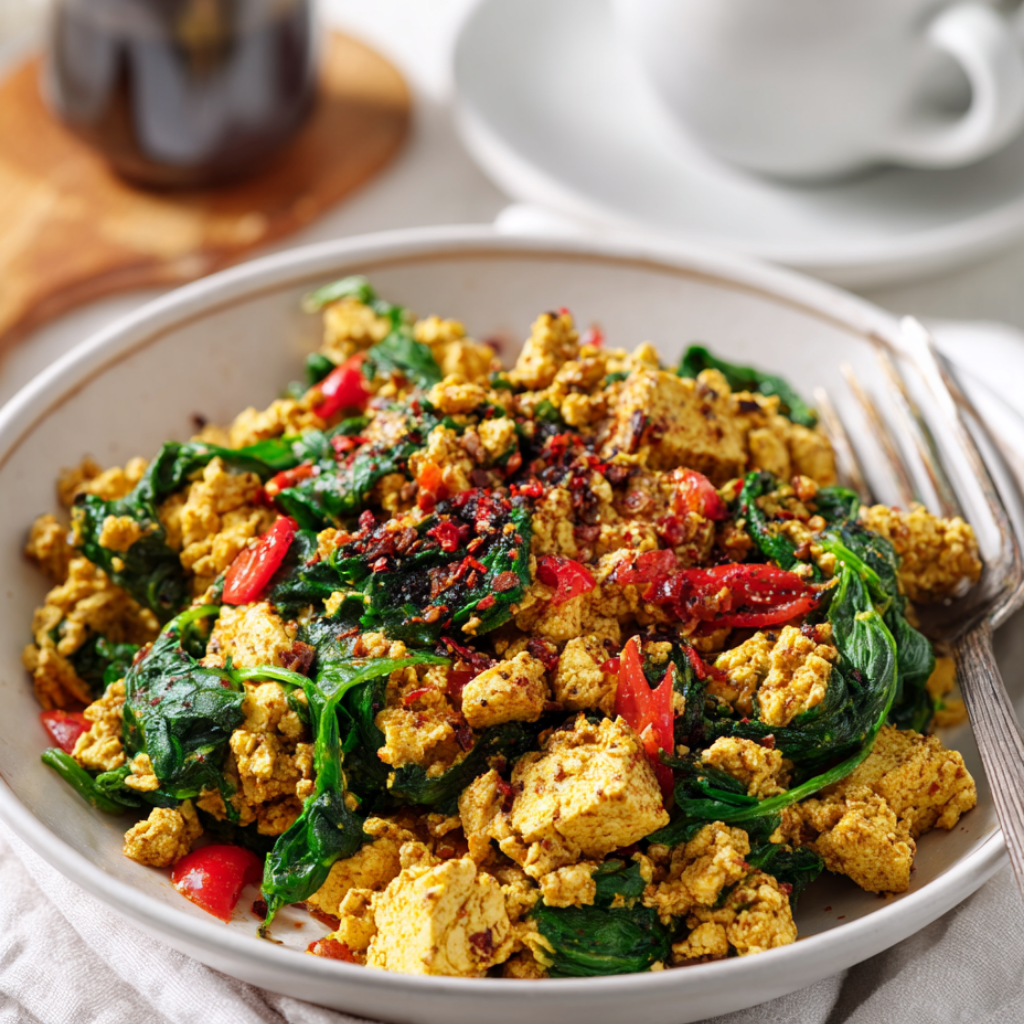 Vegan Tofu Scramble-closeup