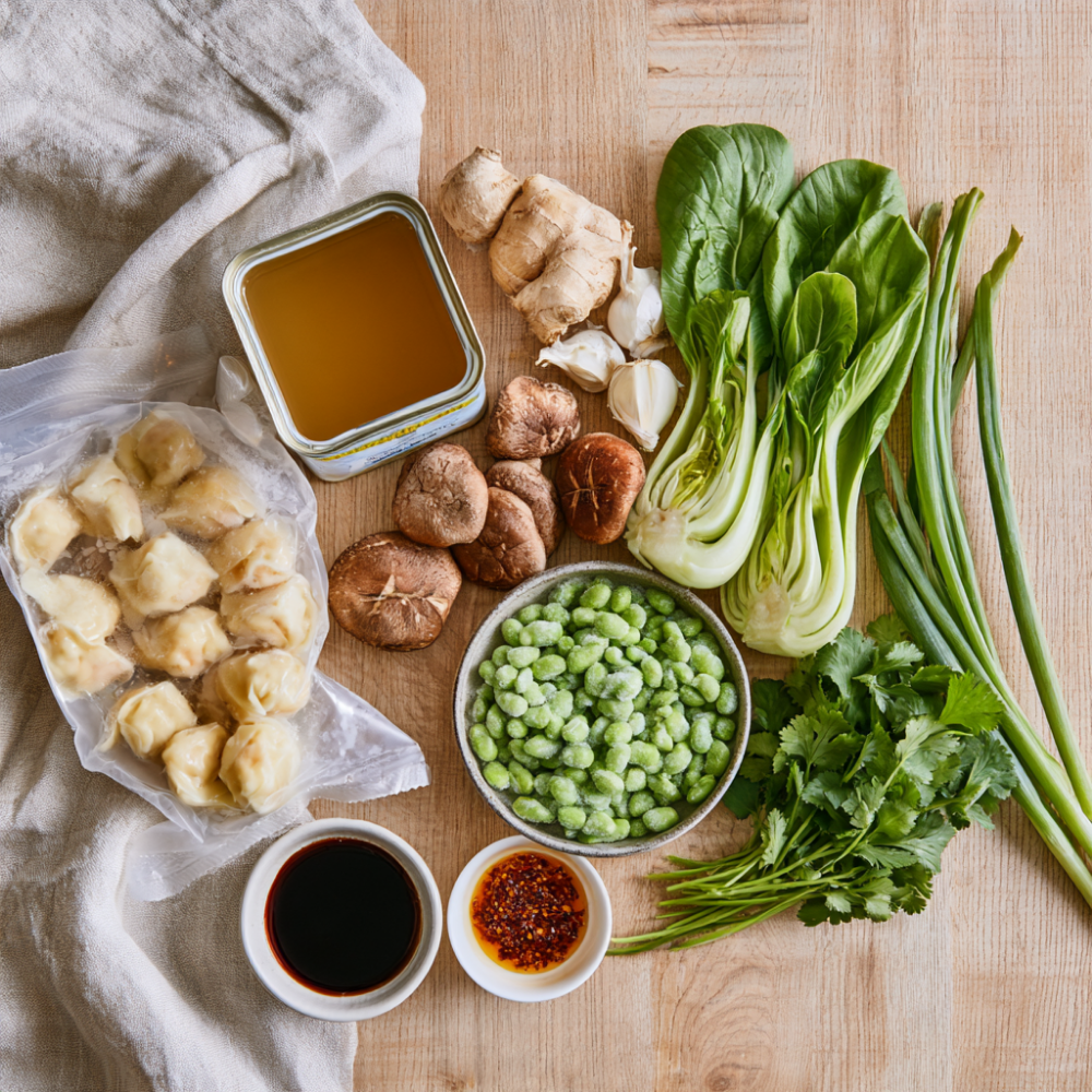 Wonton Soup with Frozen Wontons Recipe-ingredients