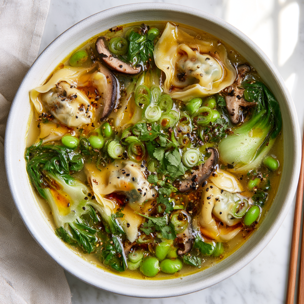 Wonton Soup with Frozen Wontons Recipe