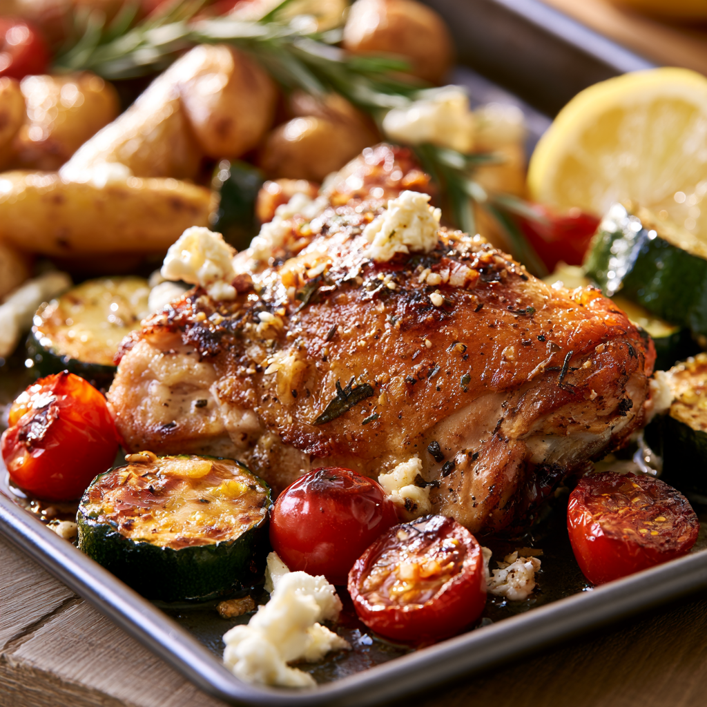 chicken sheet pan dinner-Closeup