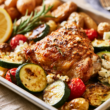 chicken sheet pan dinner-Mediterranean