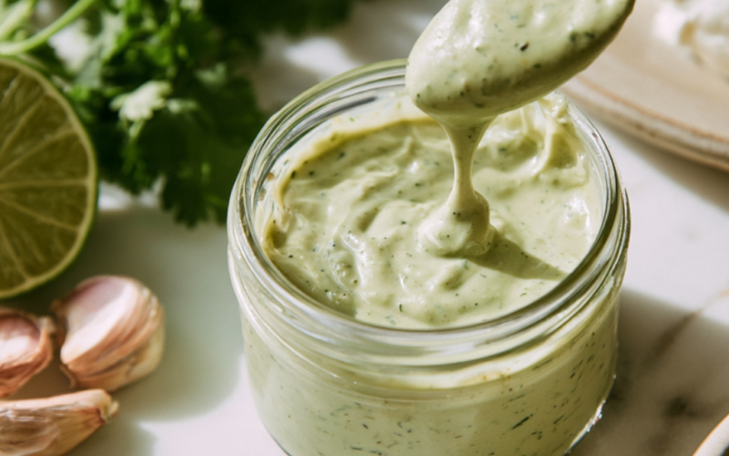 cilantro lime dressing-jar