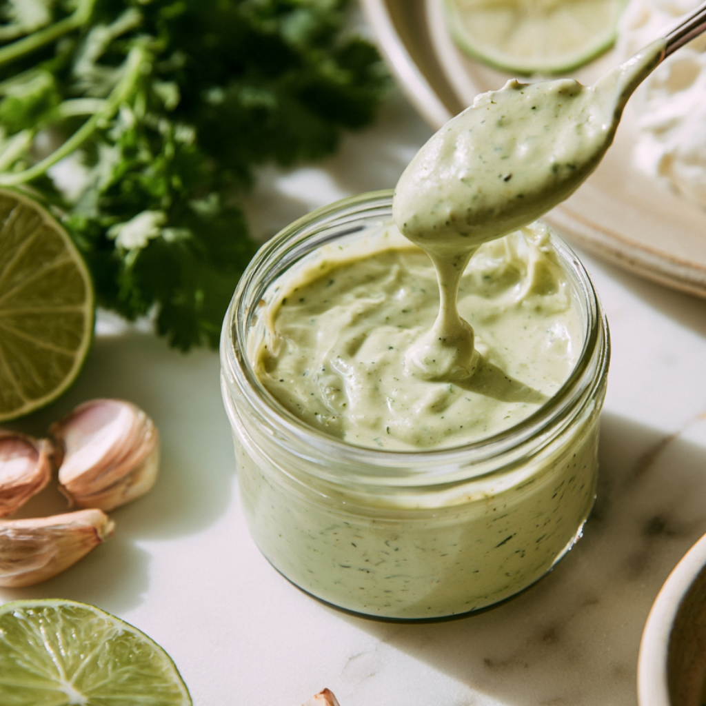 cilantro lime dressing-jar