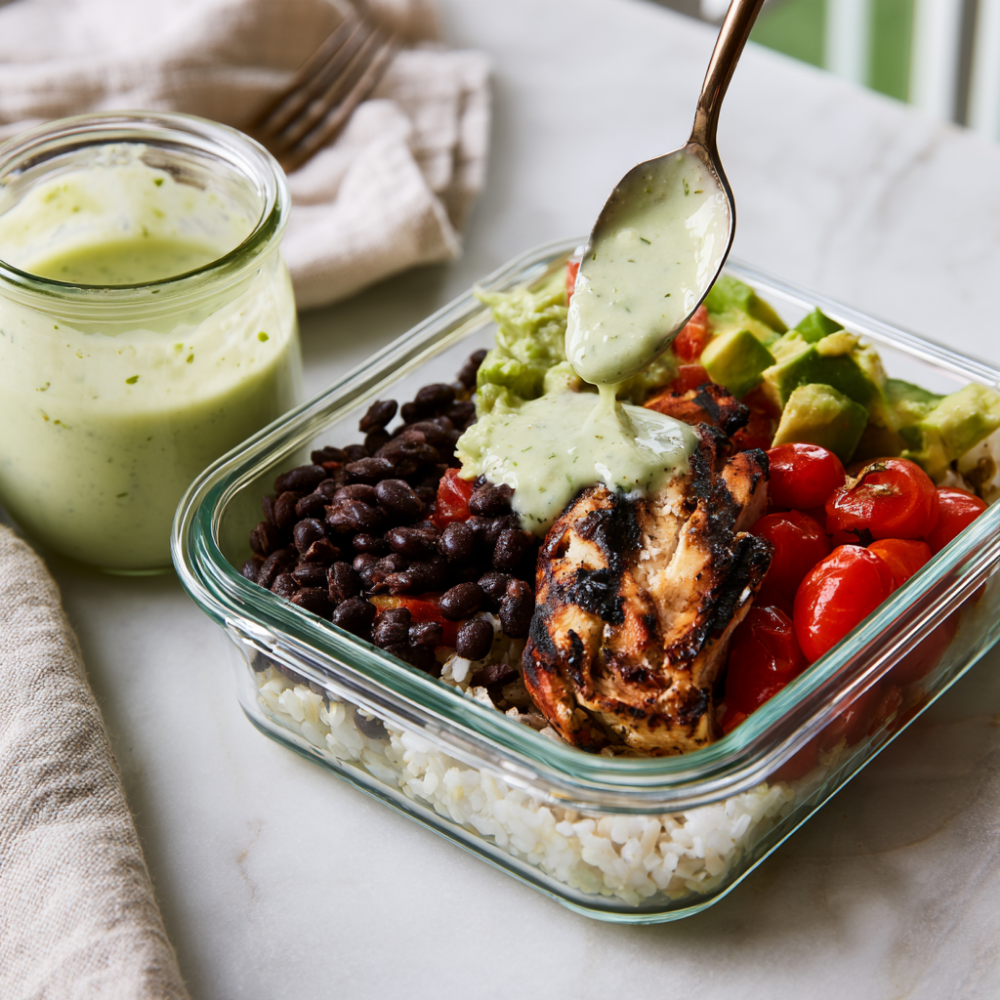 cilantro lime dressing-meal prep lunches