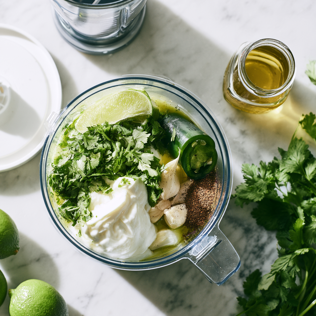 cilantro lime dressing-processor