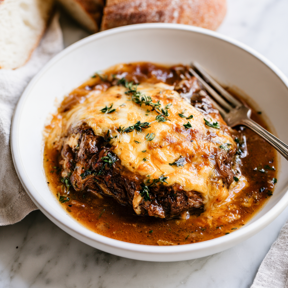 crockpot cube steak and gravy-Served