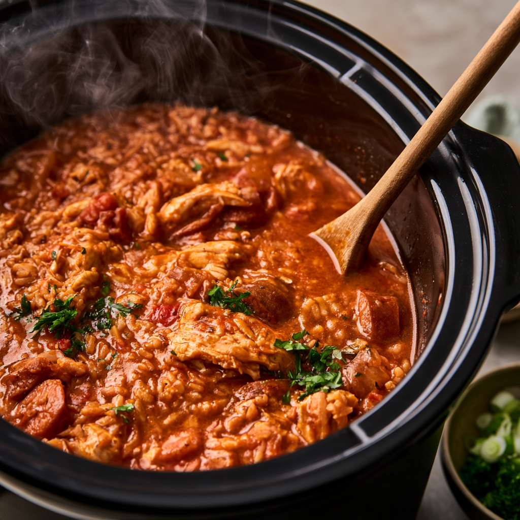 crockpot jambalaya-slwo cooker