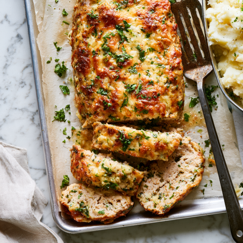 garlic parmesan chicken meatloaf