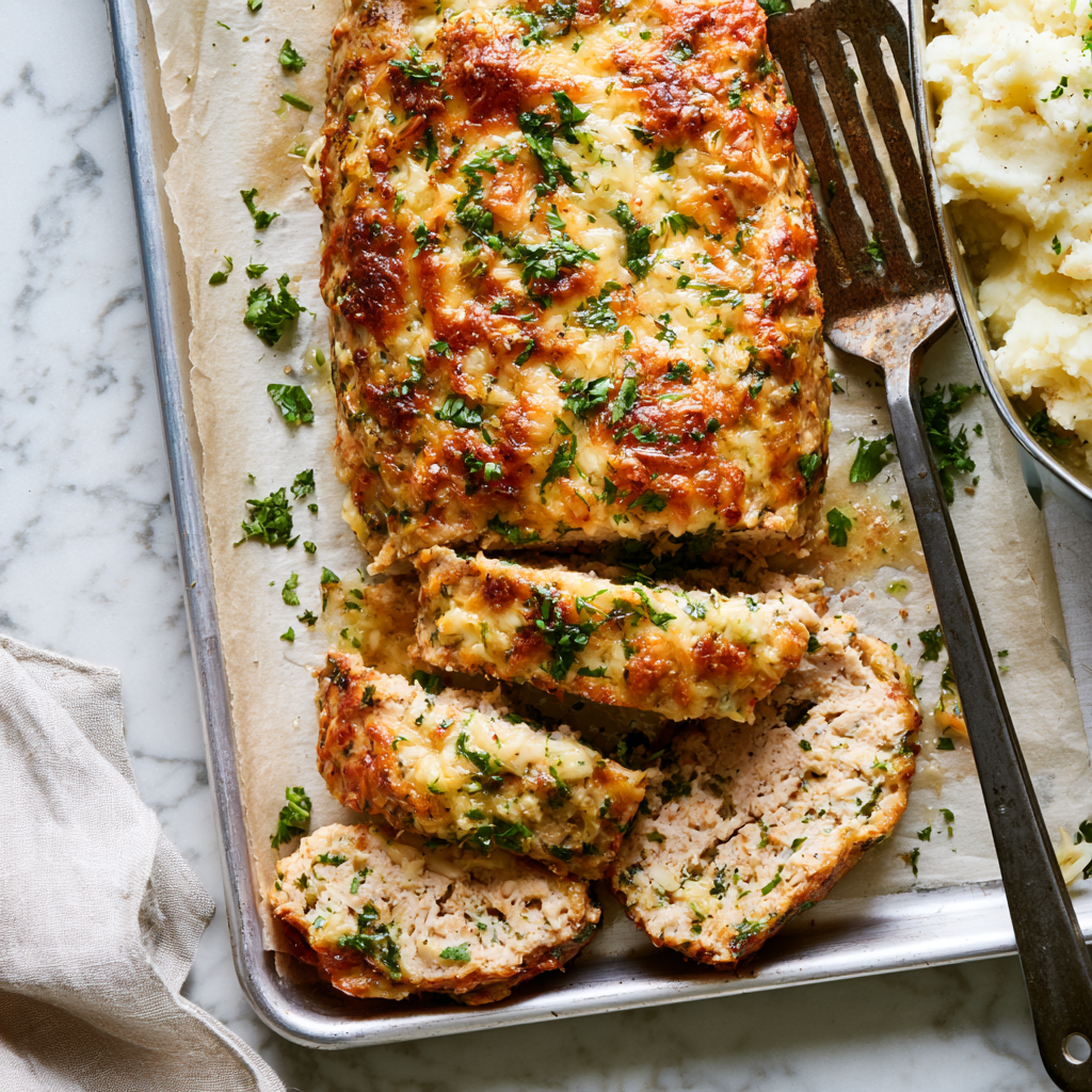 garlic parmesan chicken meatloaf