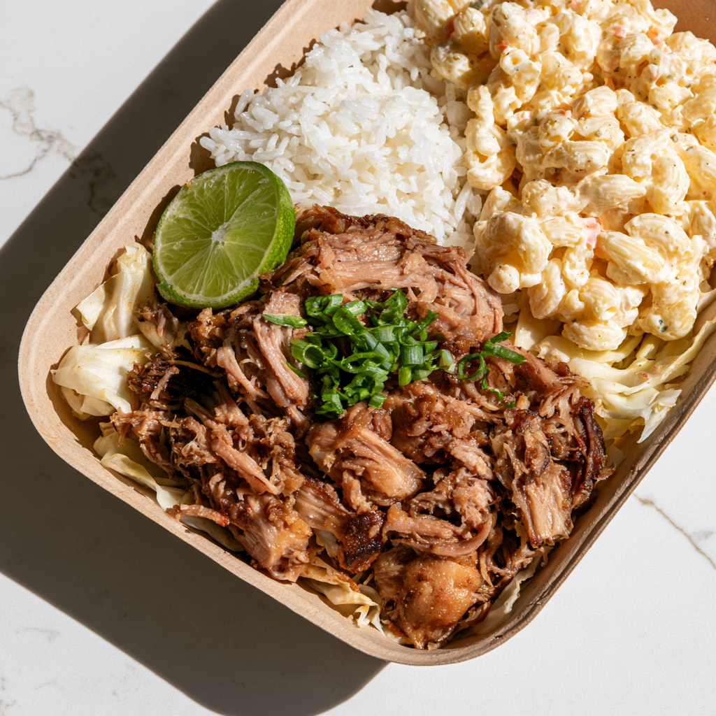 kalua pork crockpot- Hawaiian Lunch