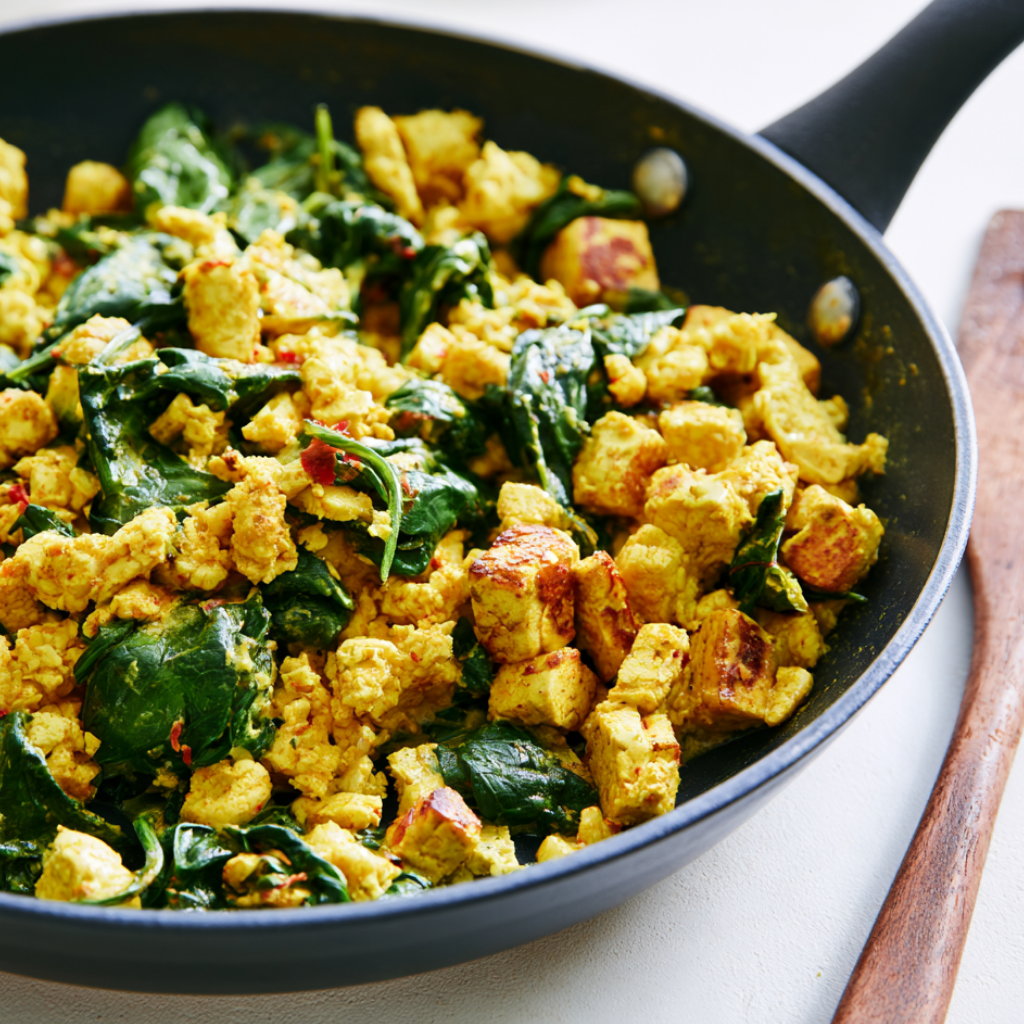 Tofu Scramble-frying