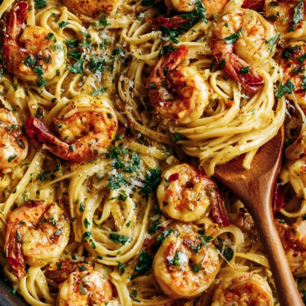 shrimp scampi recipe with Linguine
