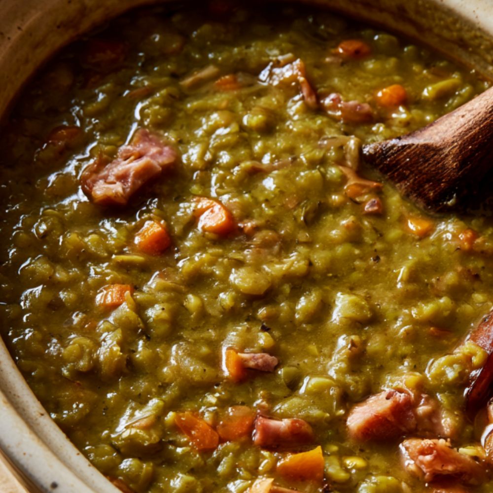 split pea soup crockpot-slow cooker